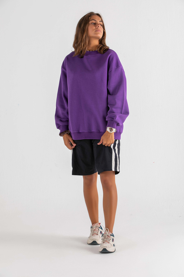 Crewneck Sweatshirt in Purple thumbnail