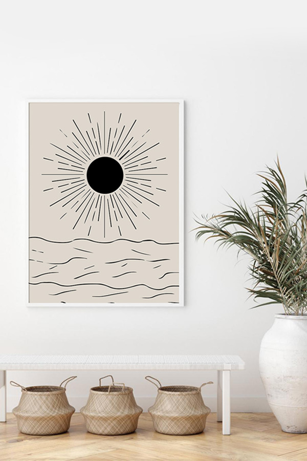 A Minimalistic Summer Abstract In A White Frame thumbnail
