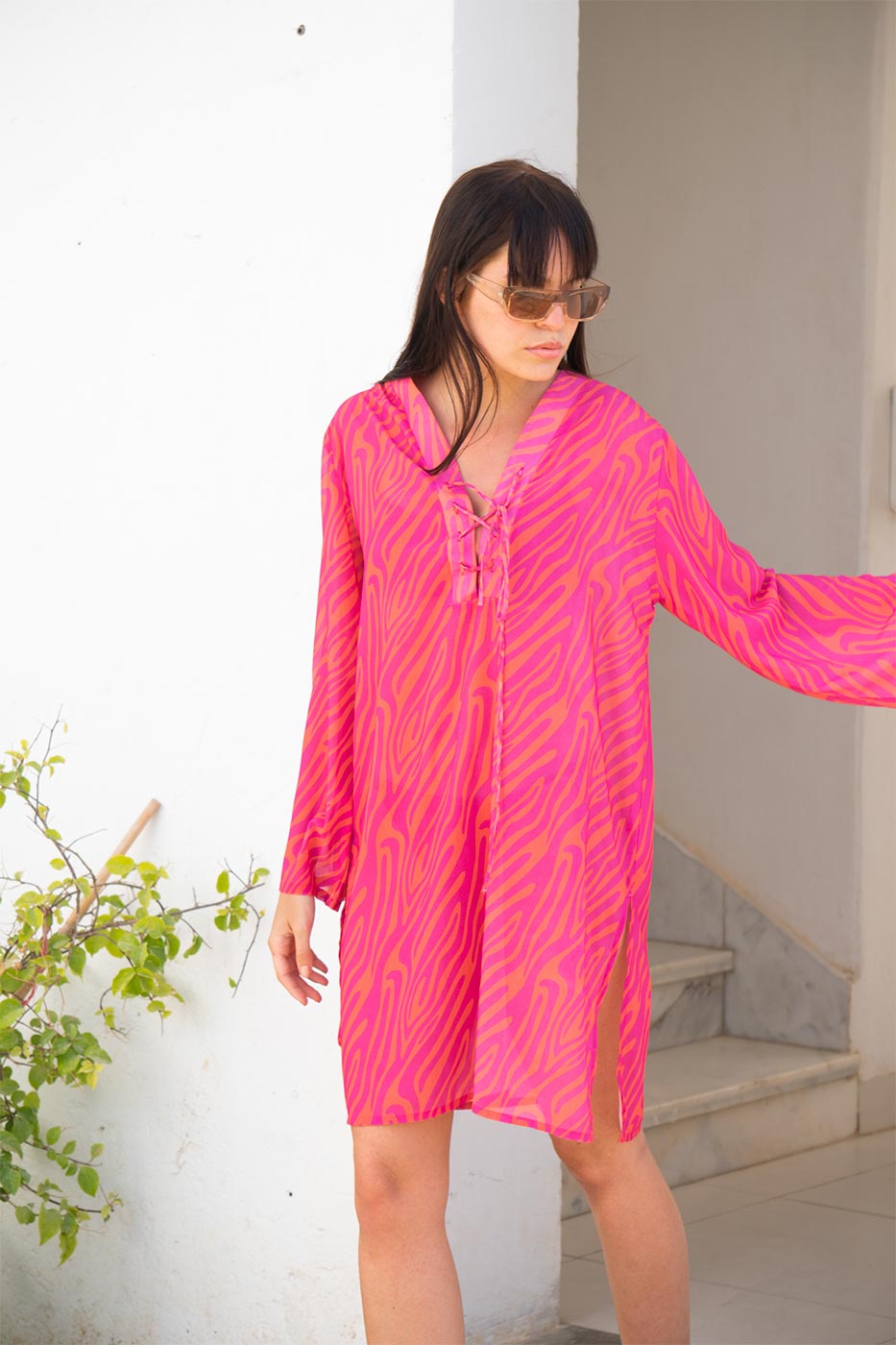 Pink Zebra Cover Up Shop online from Dresscode in Egypt