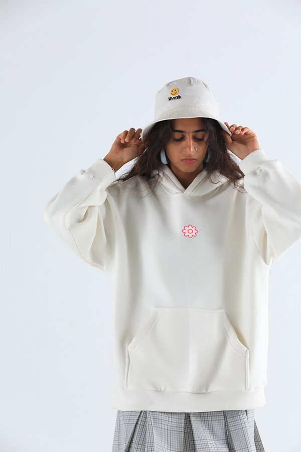 Protect Your Peace Hoodie in White thumbnail