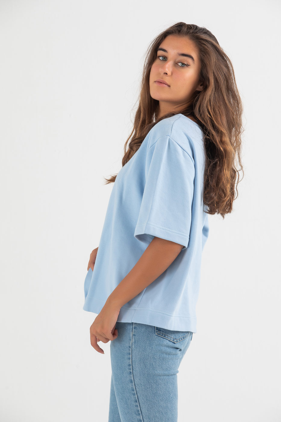 Shop now from Dresscode - Pretty Basic Top In Baby Blue