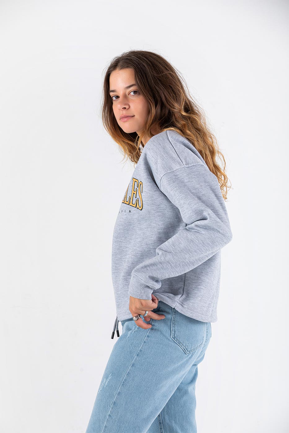 Los Angeles Sweatshirt in Grey FYI Shop from Dresscode