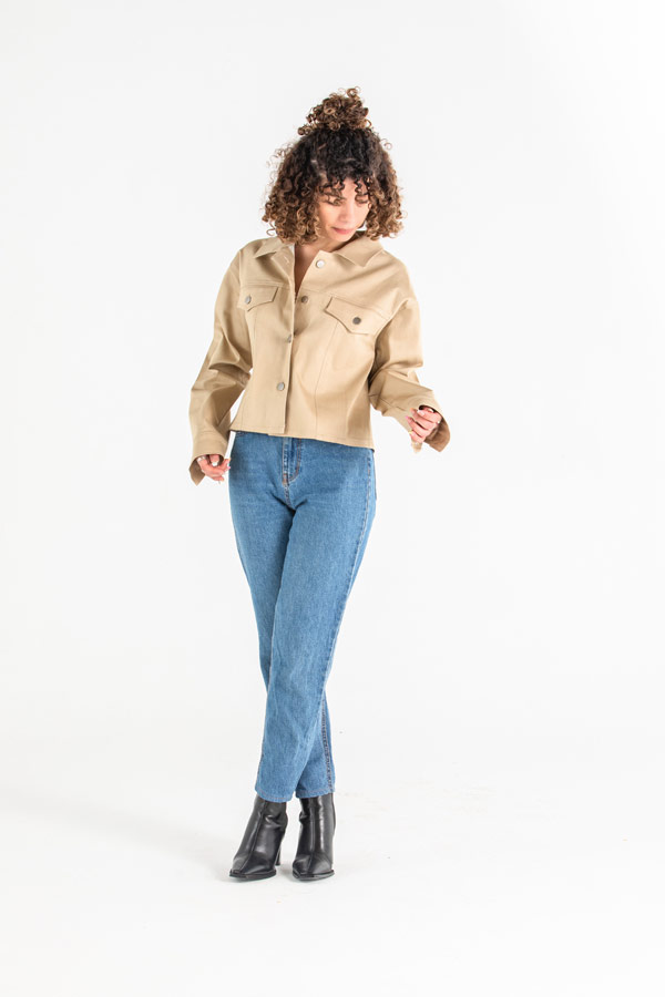 Back To 80’s Jacket In Beige thumbnail