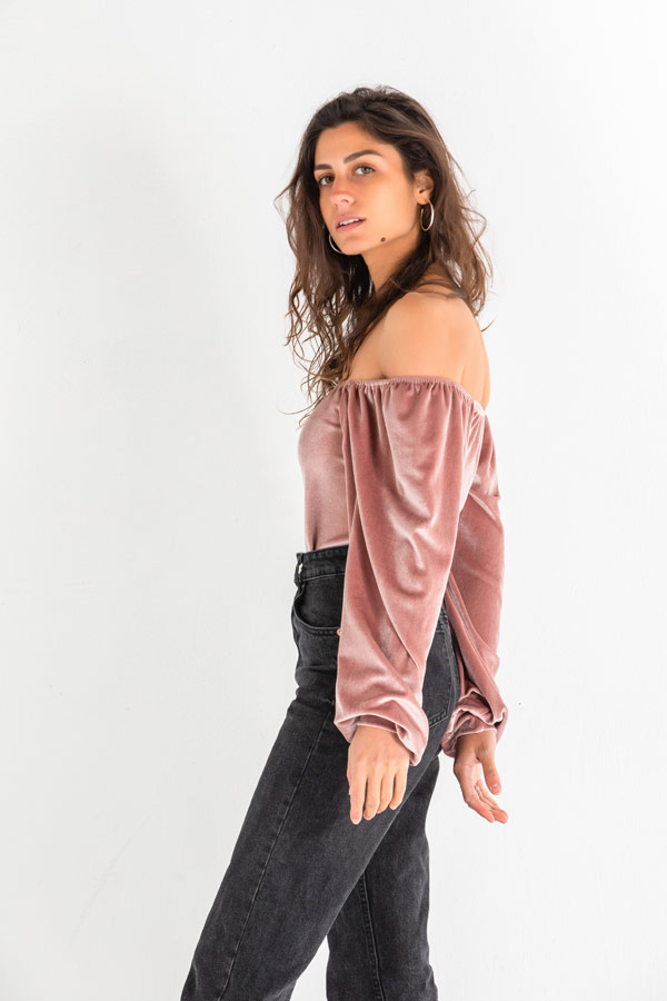Blushed In Pink Bodysuit Top – DC OUTLET thumbnail