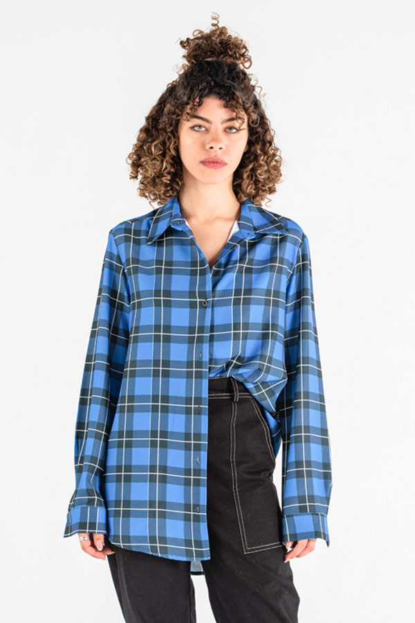 Just A Casual Shirt In Checkered Blue thumbnail