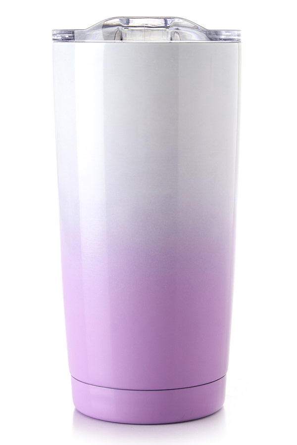 A Travel Mug In White And Purple – Home thumbnail