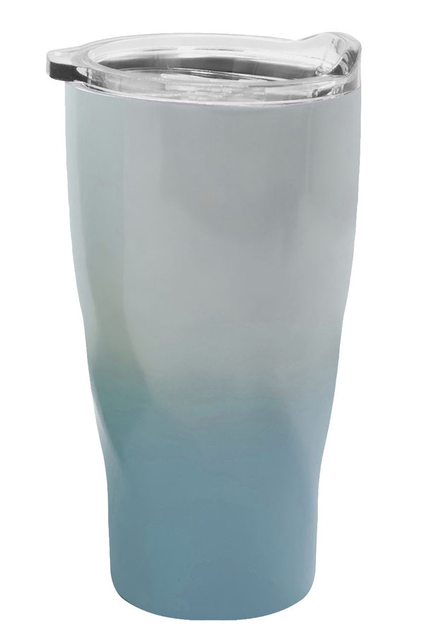 A Travel Mug In White And Light Blue – Home thumbnail