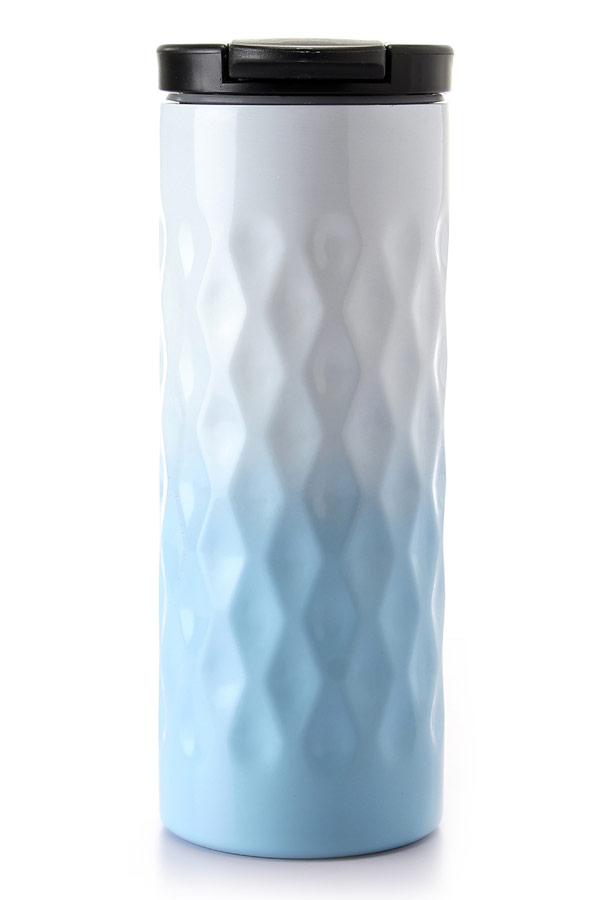 A Travel Mug In White And Blue – Home thumbnail