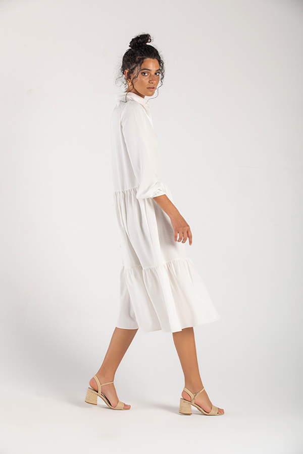 Turn Around Dress In White thumbnail