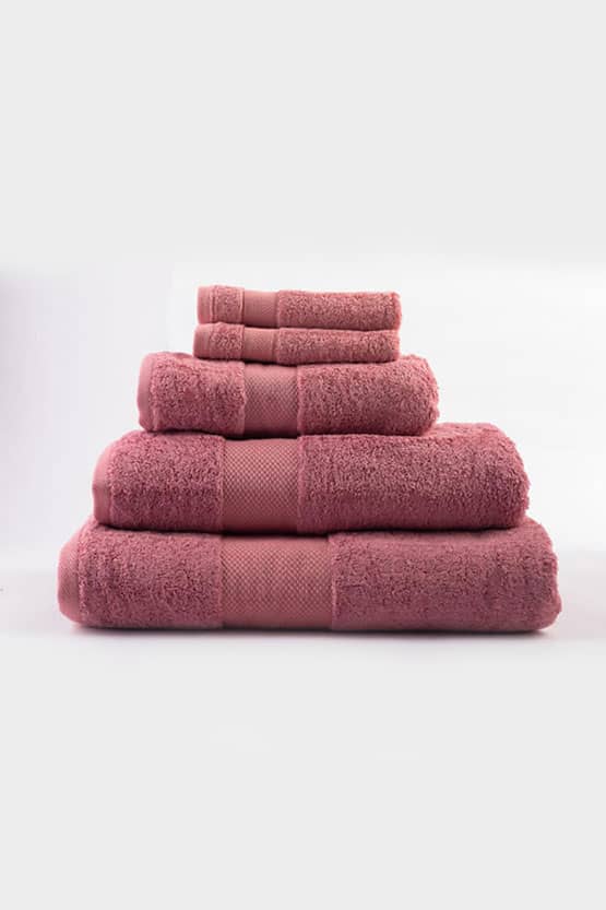 5- Piece Set Of Cotton Towel In Pink thumbnail