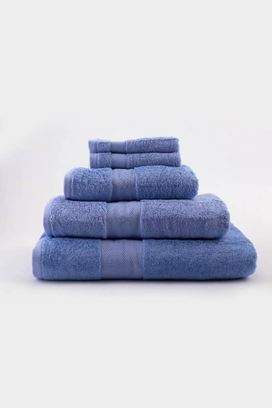 5- Piece Set Of Cotton Towel In Blue thumbnail