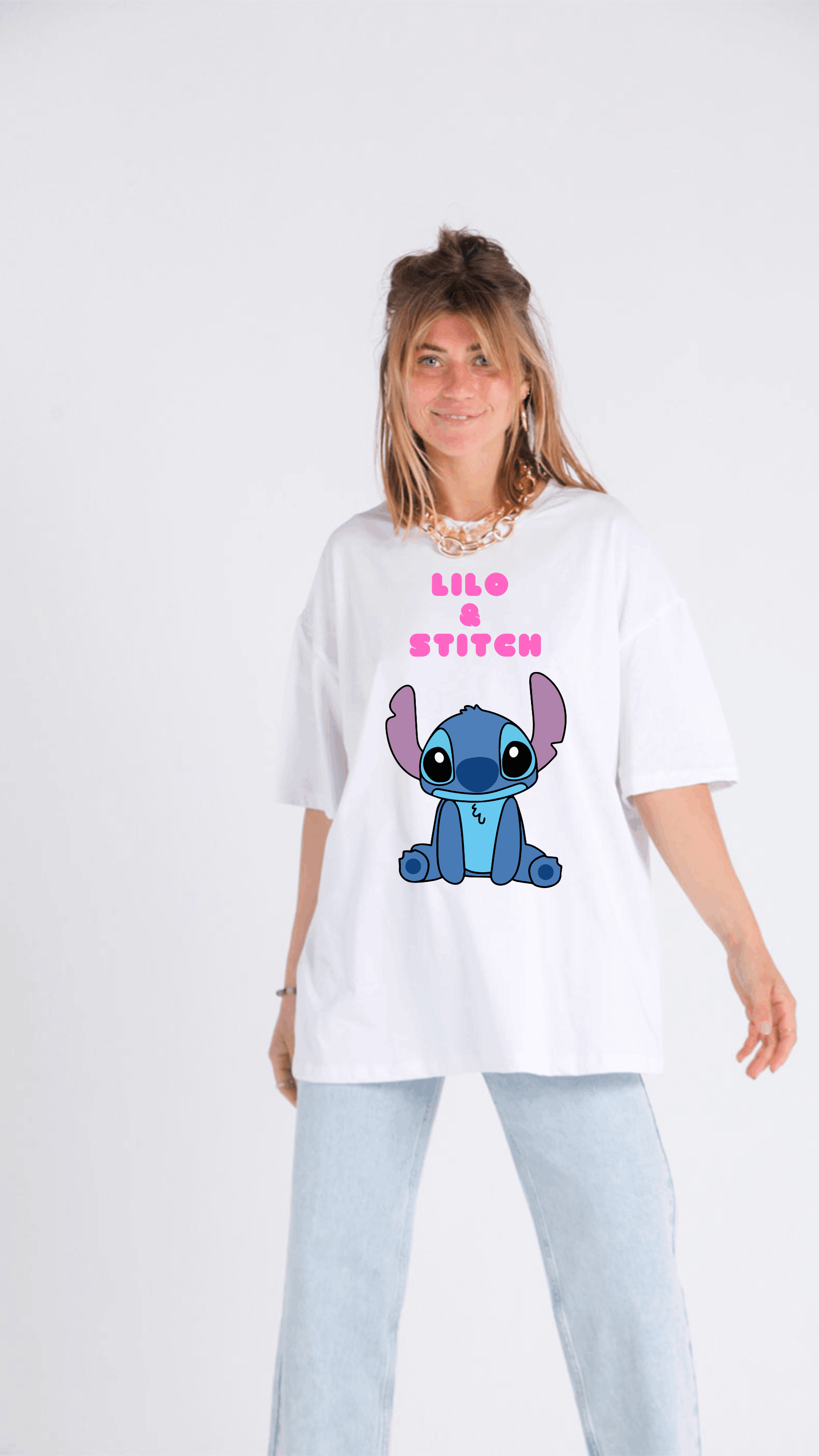Lilo & Stitch Graphic Printed T-Shirt thumbnail