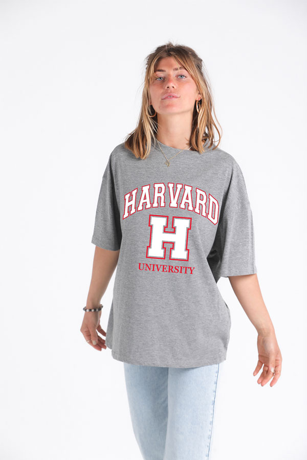 Harvard T-Shirt In Grey thumbnail