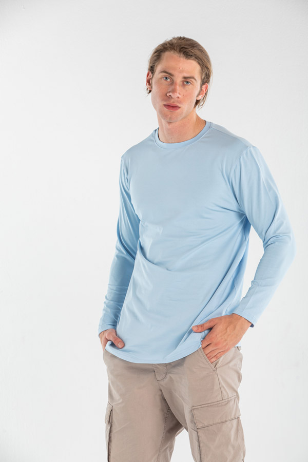 Long Sleeves T-Shirt In Blue thumbnail