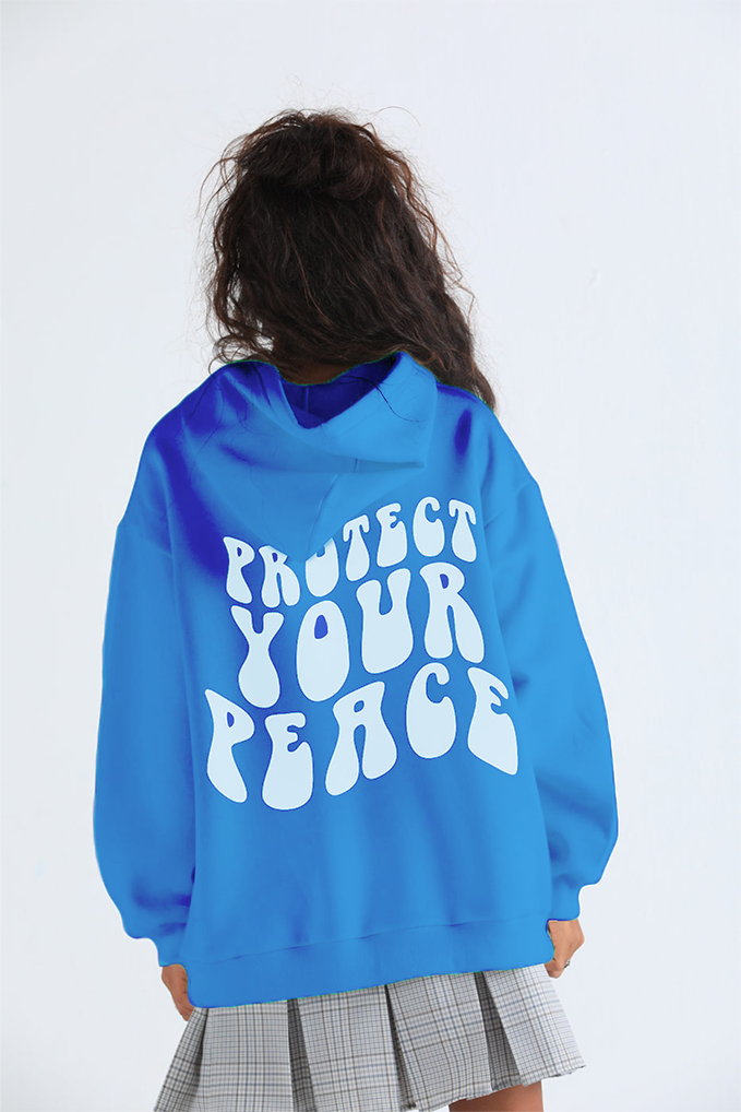 Protect Your Peace Hoodie in Blue – FYI thumbnail