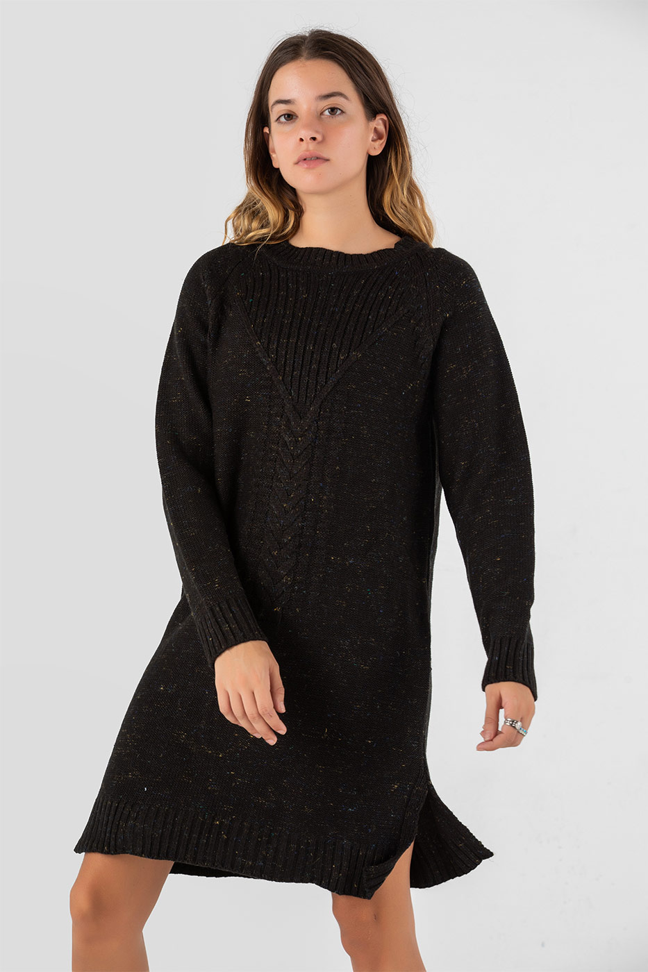 Winter Sweatheart Sweater Dress in Black Shop from Dresscode