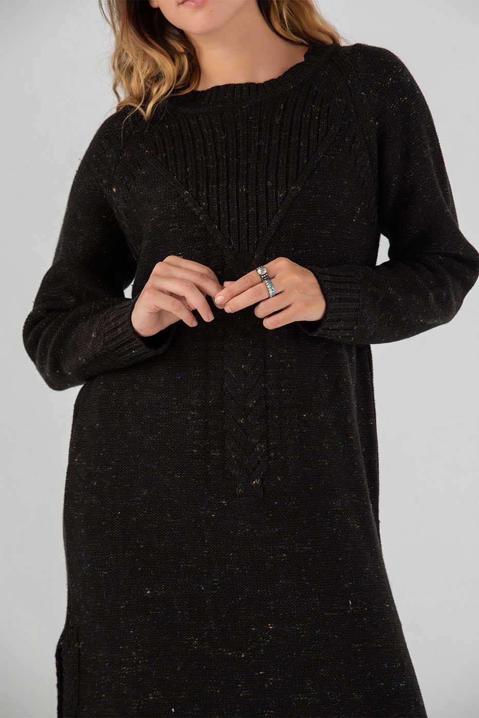 Winter Sweatheart Sweater Dress in Black Shop from Dresscode