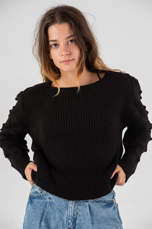 Winter Sparkle Pullover in Black thumbnail