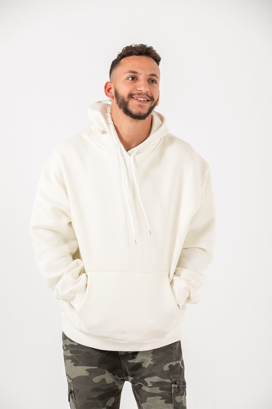 Over Sized Hoodie  In White – FYI thumbnail