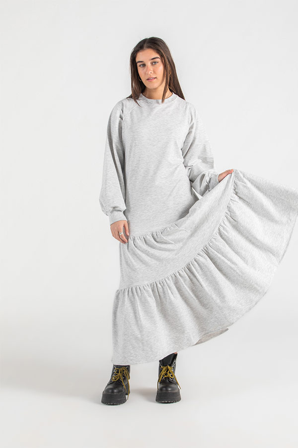 New Comfort Dress in Grey thumbnail