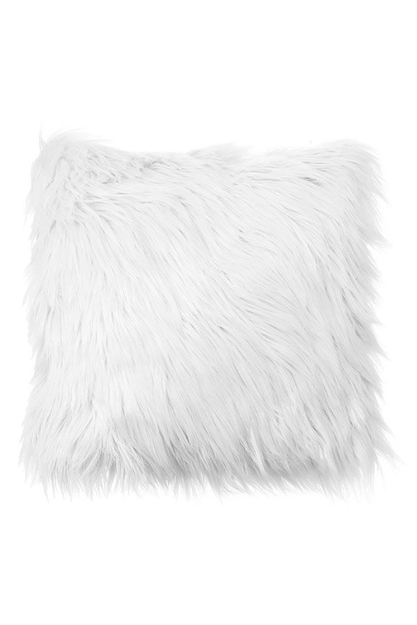 White Fur Cushion thumbnail