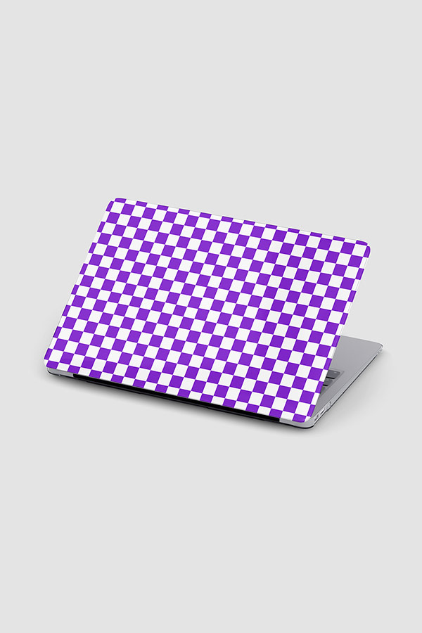 Purple Checkered Laptop Case thumbnail
