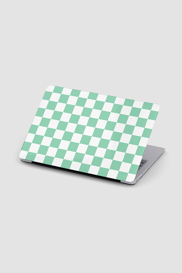 Green Checkered Laptop Case thumbnail