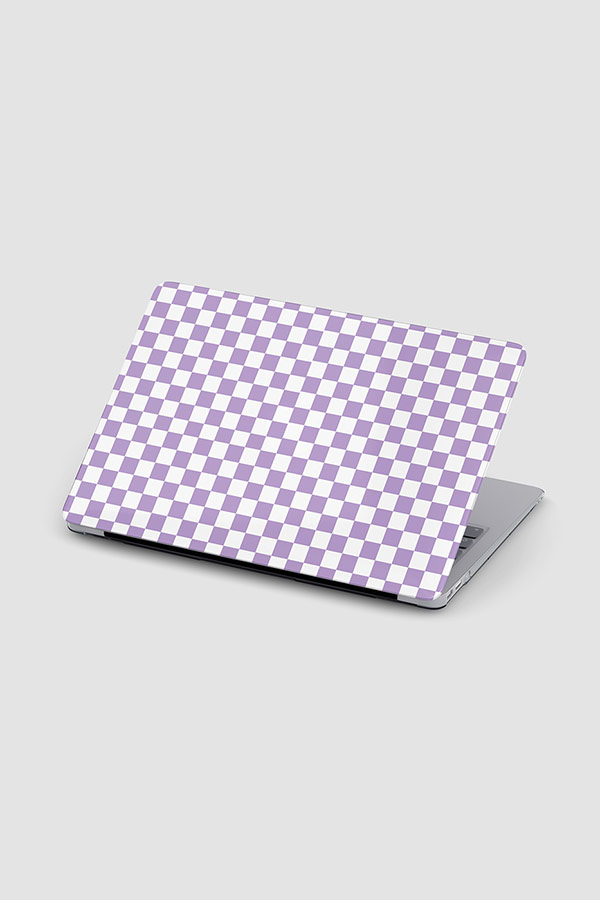 Lilac Checkered Laptop Case thumbnail