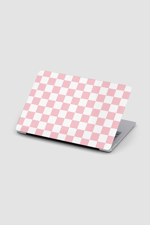 Pink Checkered Laptop Case thumbnail