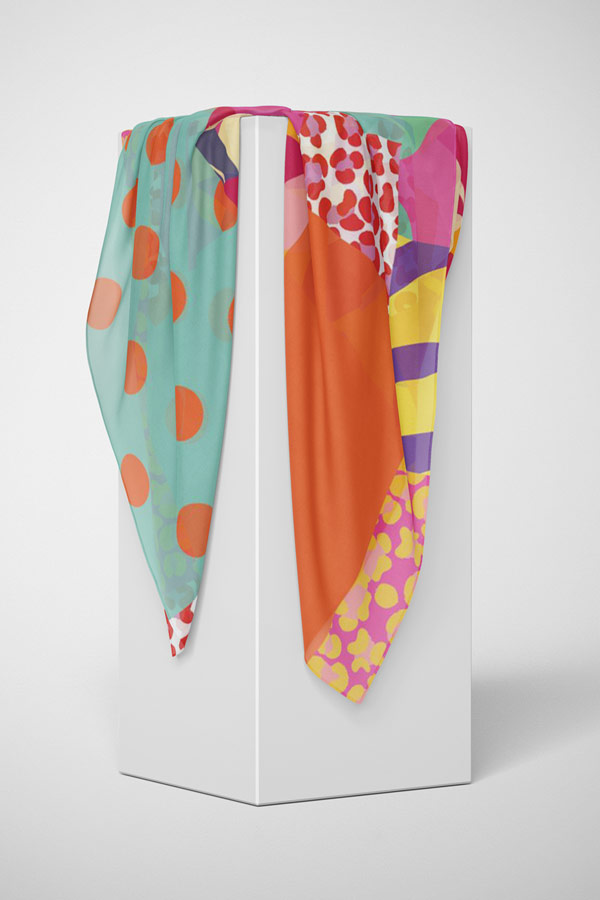 Colorful Illustrated Scarf thumbnail