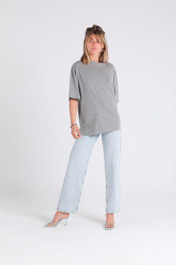 Wide Fit Basic T-Shirt in Grey thumbnail
