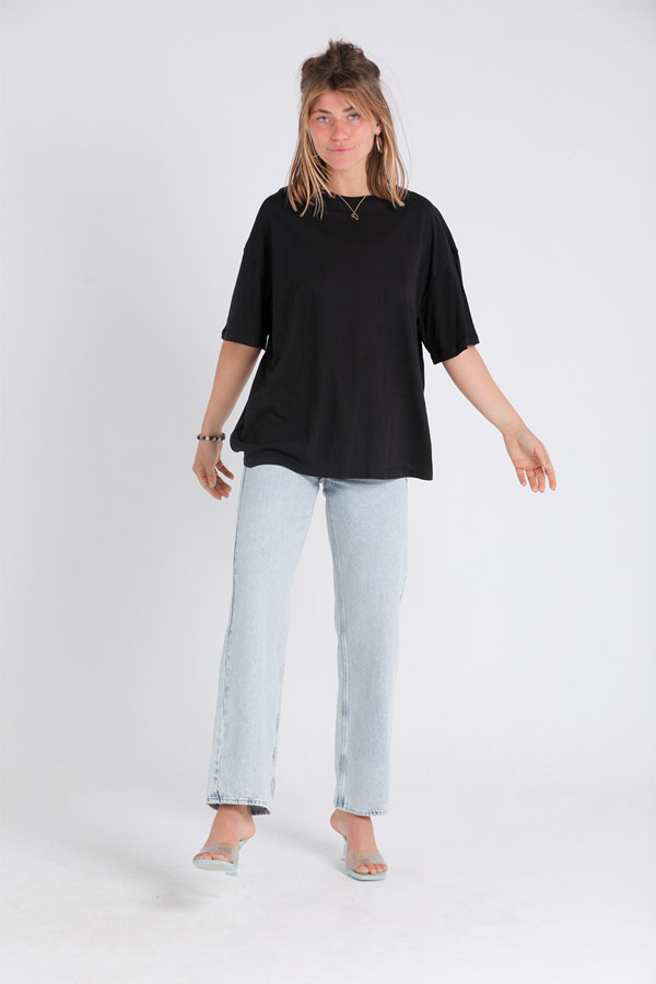Wide Fit Basic T-Shirt in Black thumbnail
