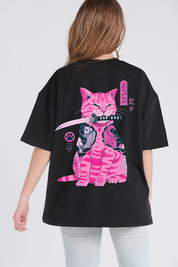 Samurai Cat T-Shirt thumbnail