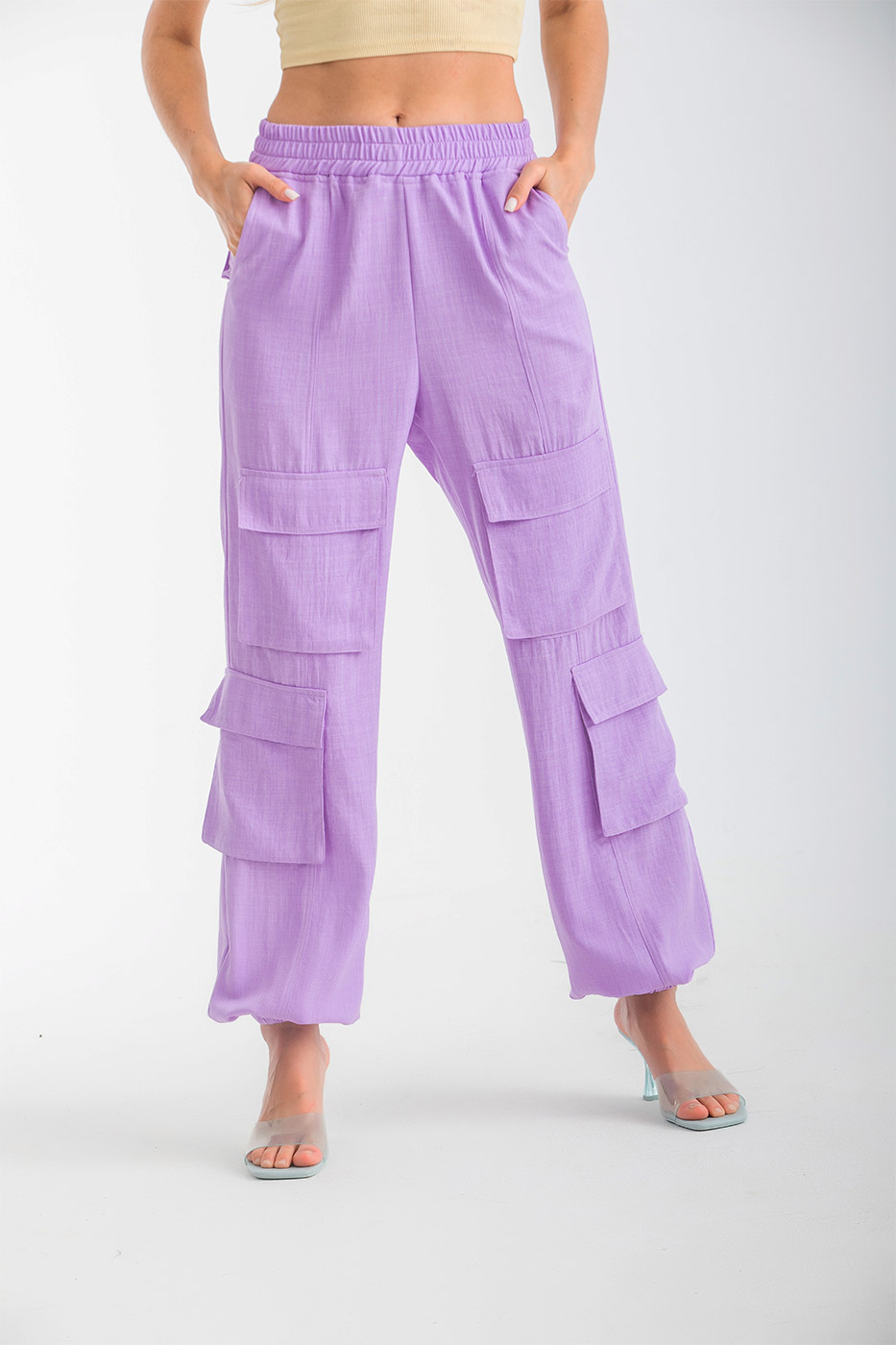 Cargo Pocket Pants In Purple - Dresscode, Egypt