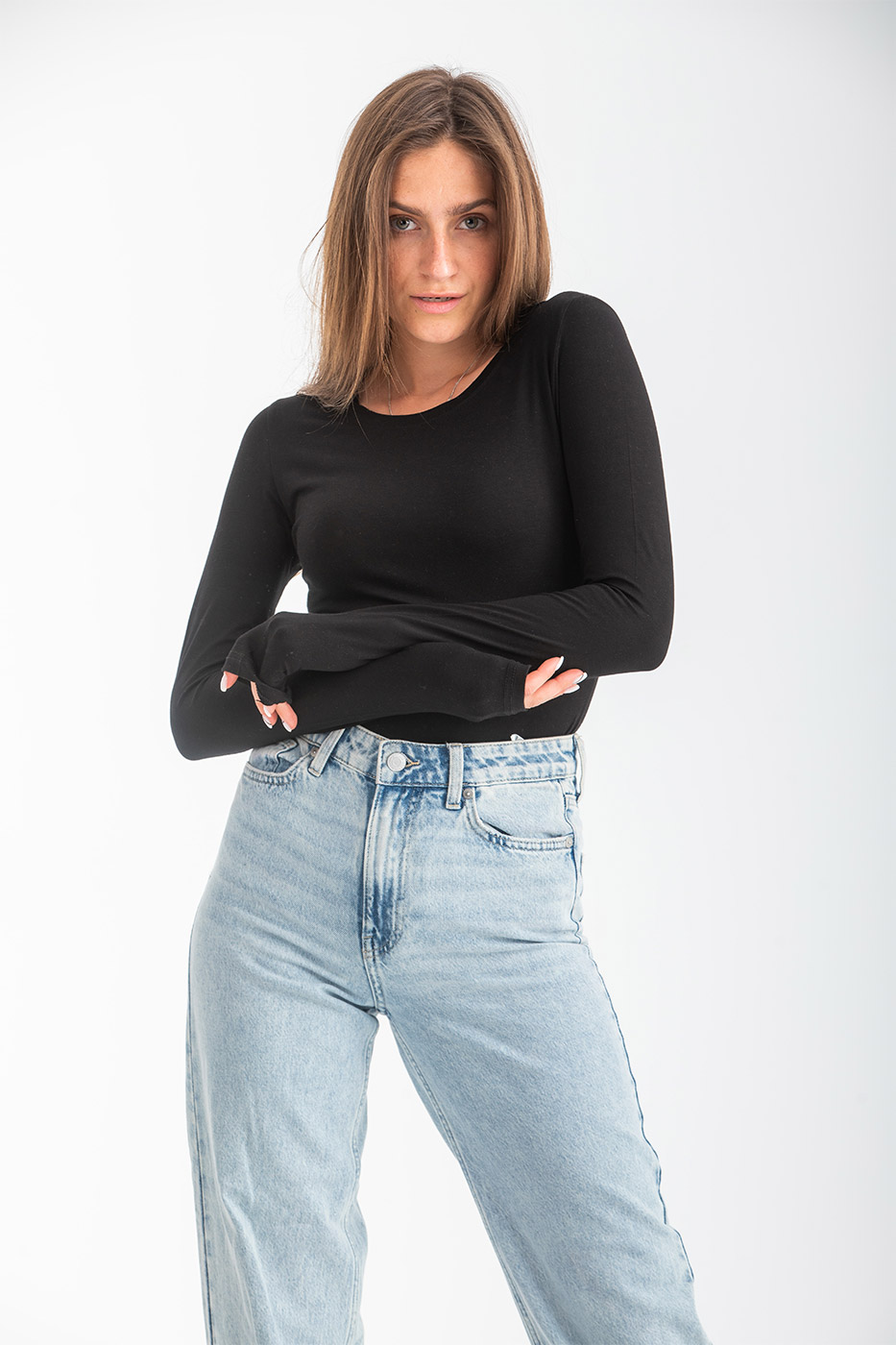 Relaxed Fit Top In Black thumbnail