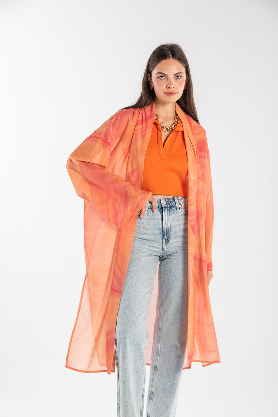 Tie Dye Illustration Kimono thumbnail