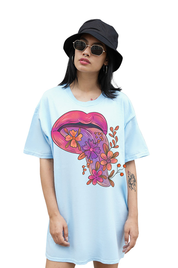 Blooming T-Shirt In Blue thumbnail