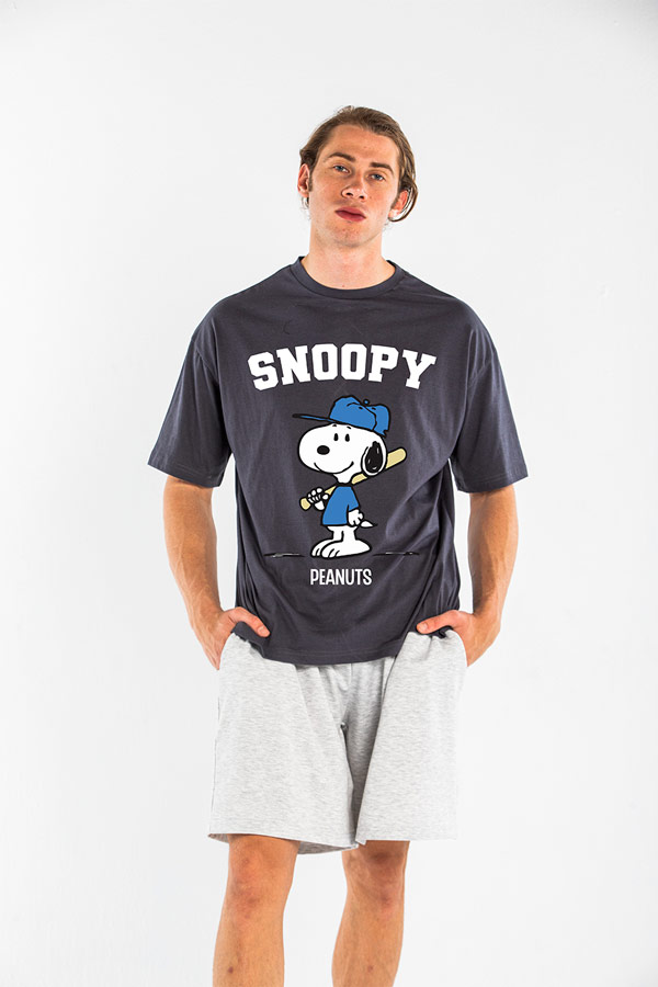 Snoopy T-Shirt In Navy Blue thumbnail