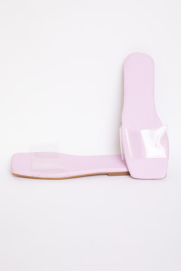 Clear Strap Slides In Pink thumbnail