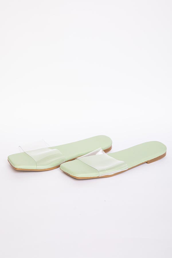 Clear Strap Slides In Green thumbnail