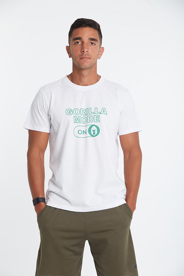 Gorilla Mode ON T-shirt in White thumbnail