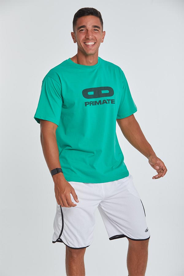 Primate branded T-shirt in green thumbnail