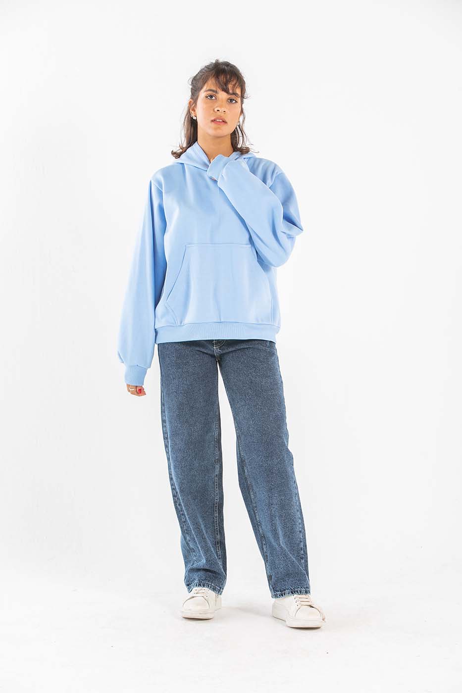 Baby Blue Oversized Hoodie | Shop Online From Dresscode, Egypt