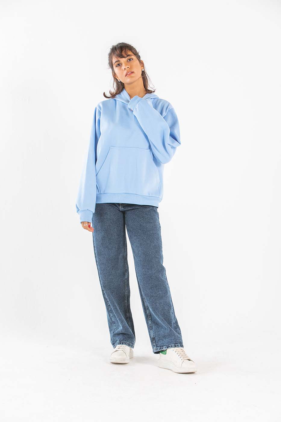 Baby Blue Oversized Hoodie | Shop Online From Dresscode, Egypt