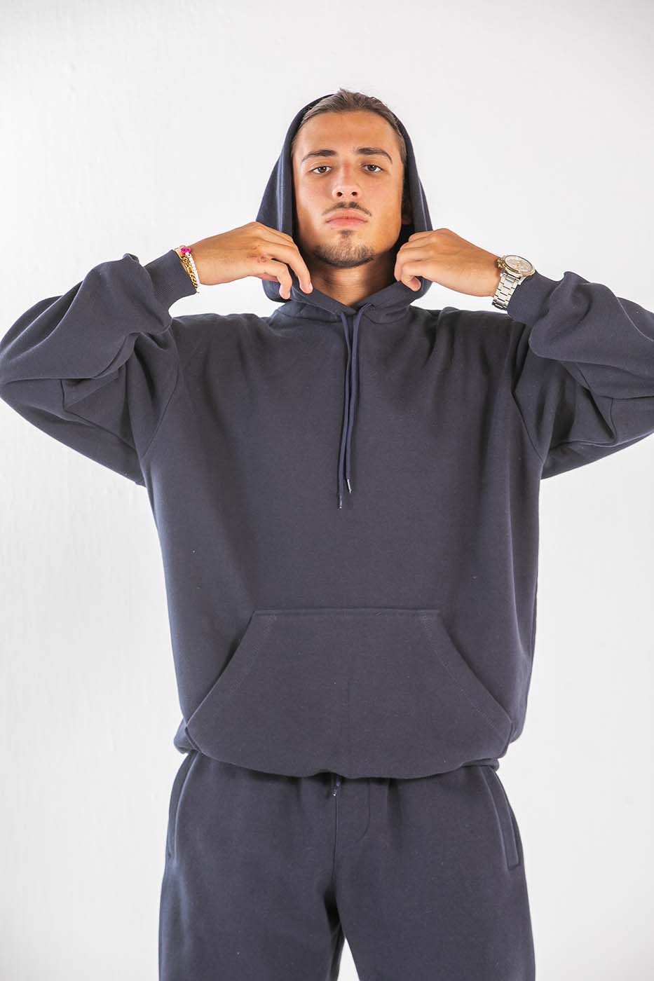 Oversized hoodie in Navy Blue thumbnail