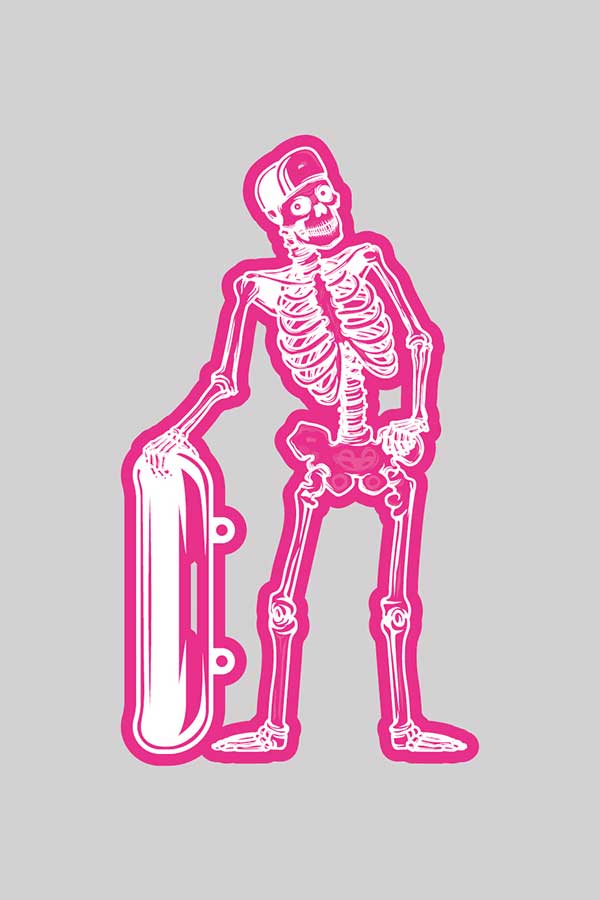 Skating Skeleton Sticker thumbnail