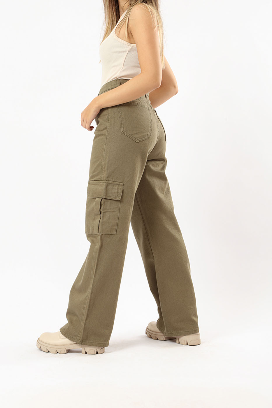 Cargo Denim Pants In Olive From Dresscode In Egypt