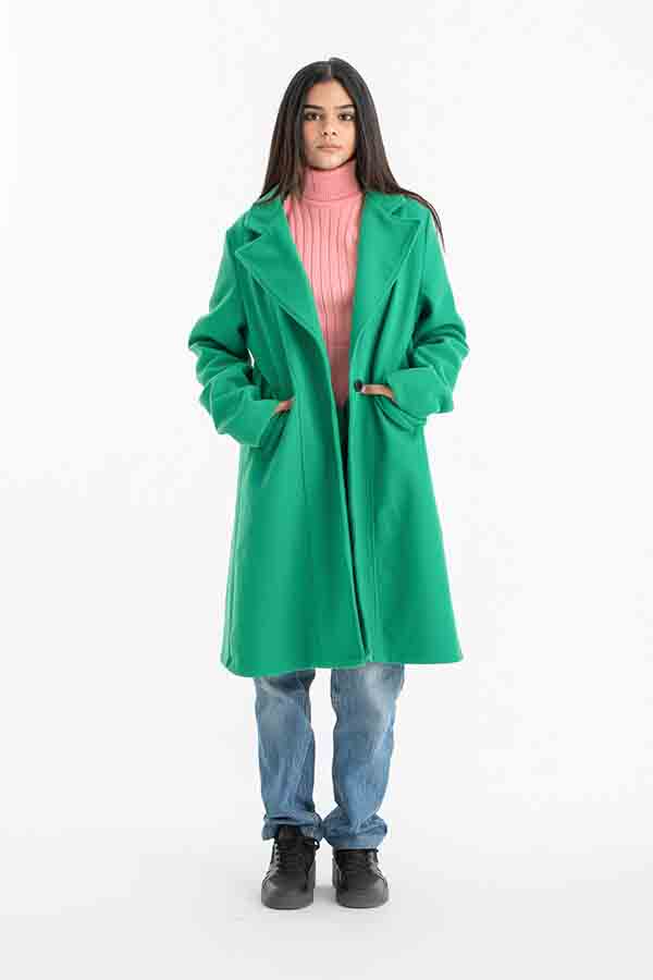 Coat Criossant In Green – ELLE thumbnail