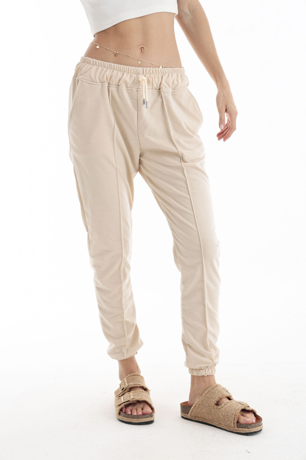 Relaxed Fit Sweatpants In Beige thumbnail