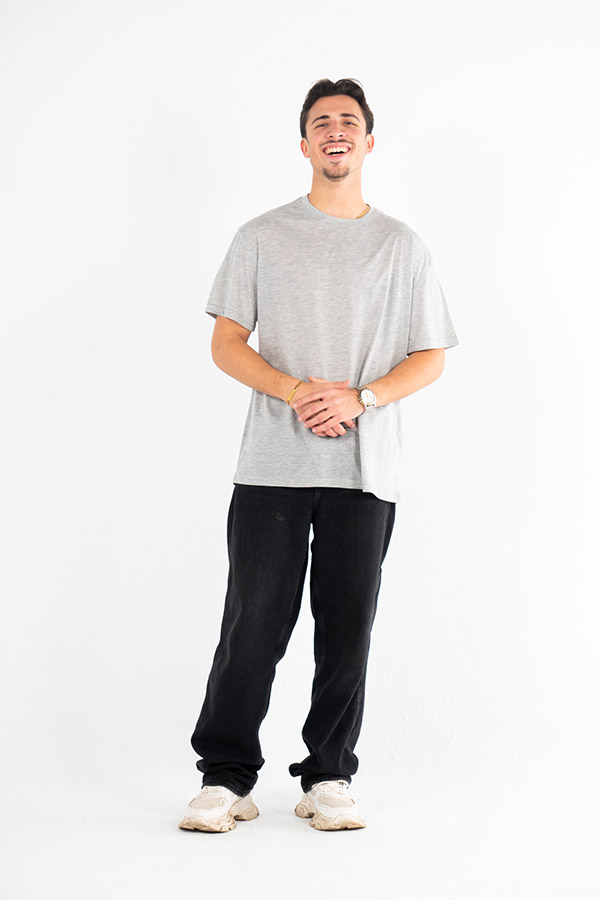 Oversized Fit T-Shirts In Grey thumbnail